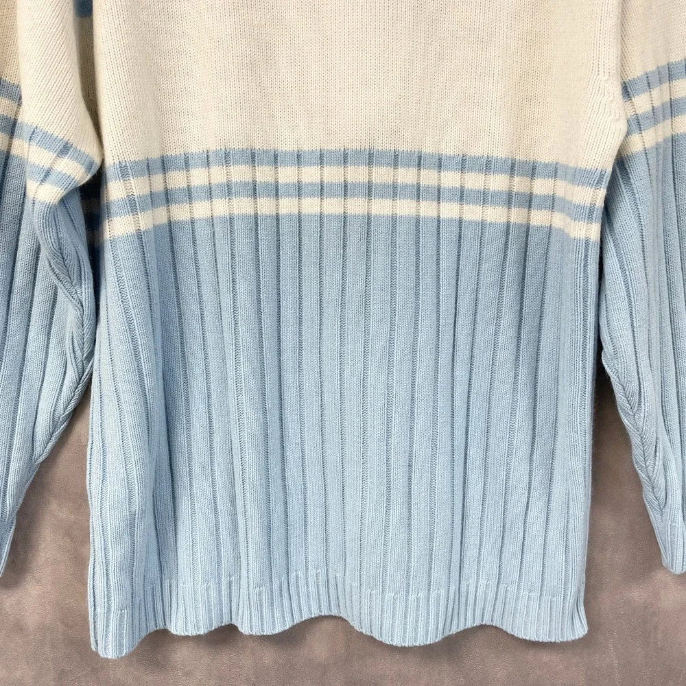 Y2K Southpole Sweater Mens XL Striped Mock Neck Street Skater Hip Hop McBling