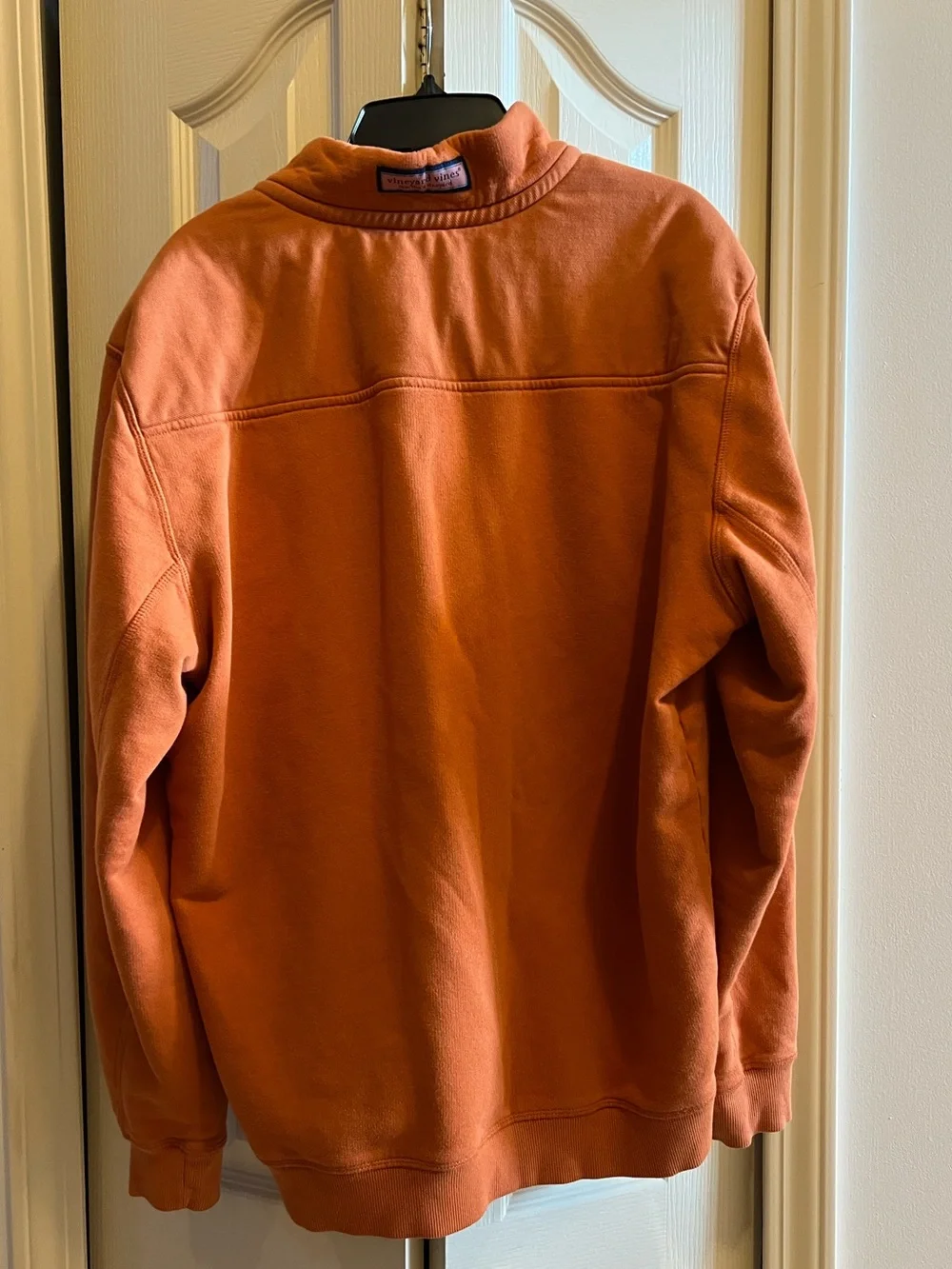 Vineyard Vines Men’s Half-Zip Pullover Sweater - Orange medium