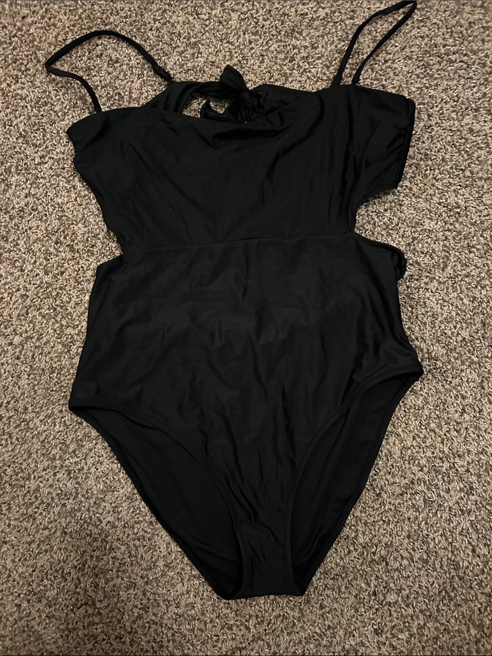 J. Crew Black womens' One-Piece Swimsuit with Bow Back