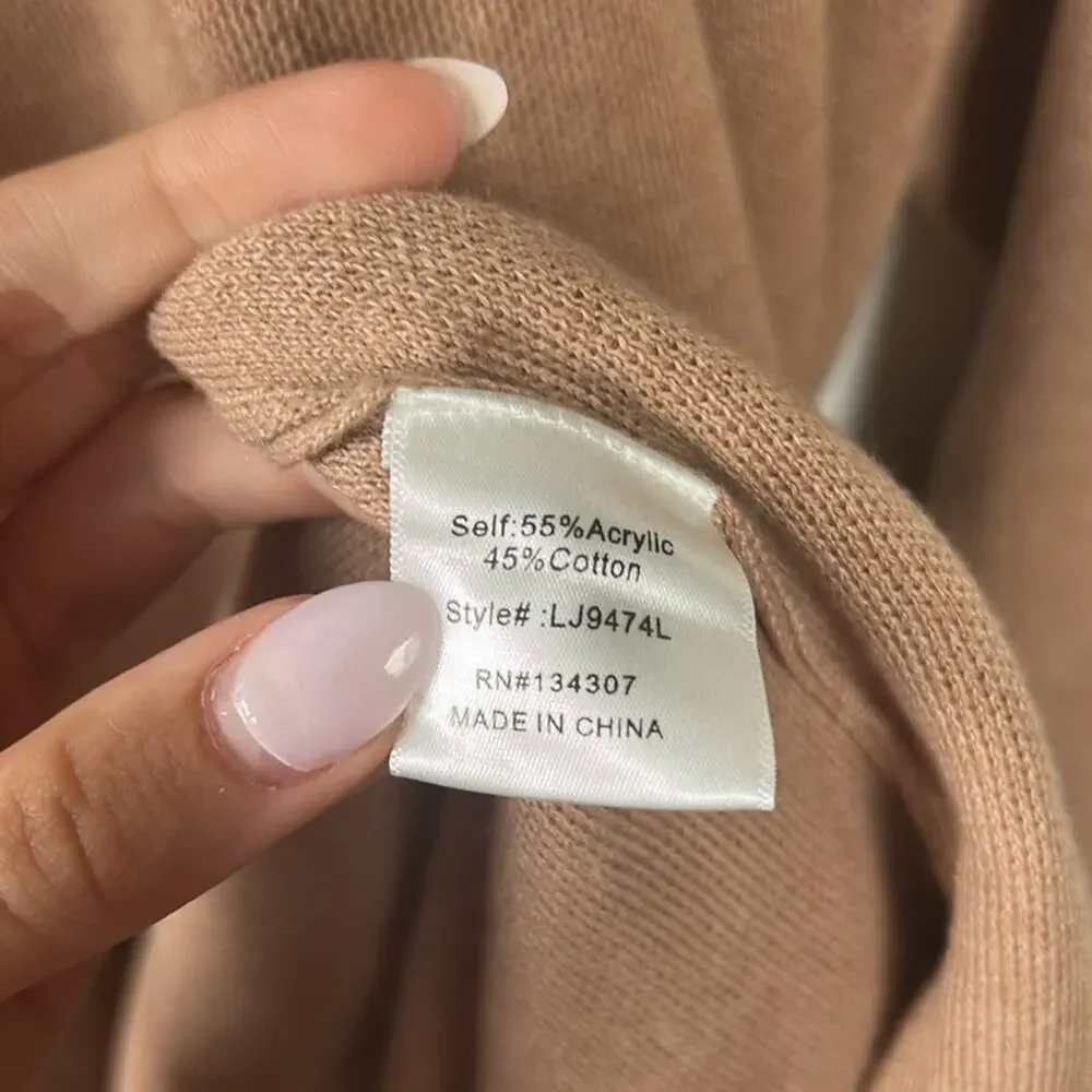 Line & Dot Victoria Duster Cardigan in Tan Size X-Small Cozy Casual
