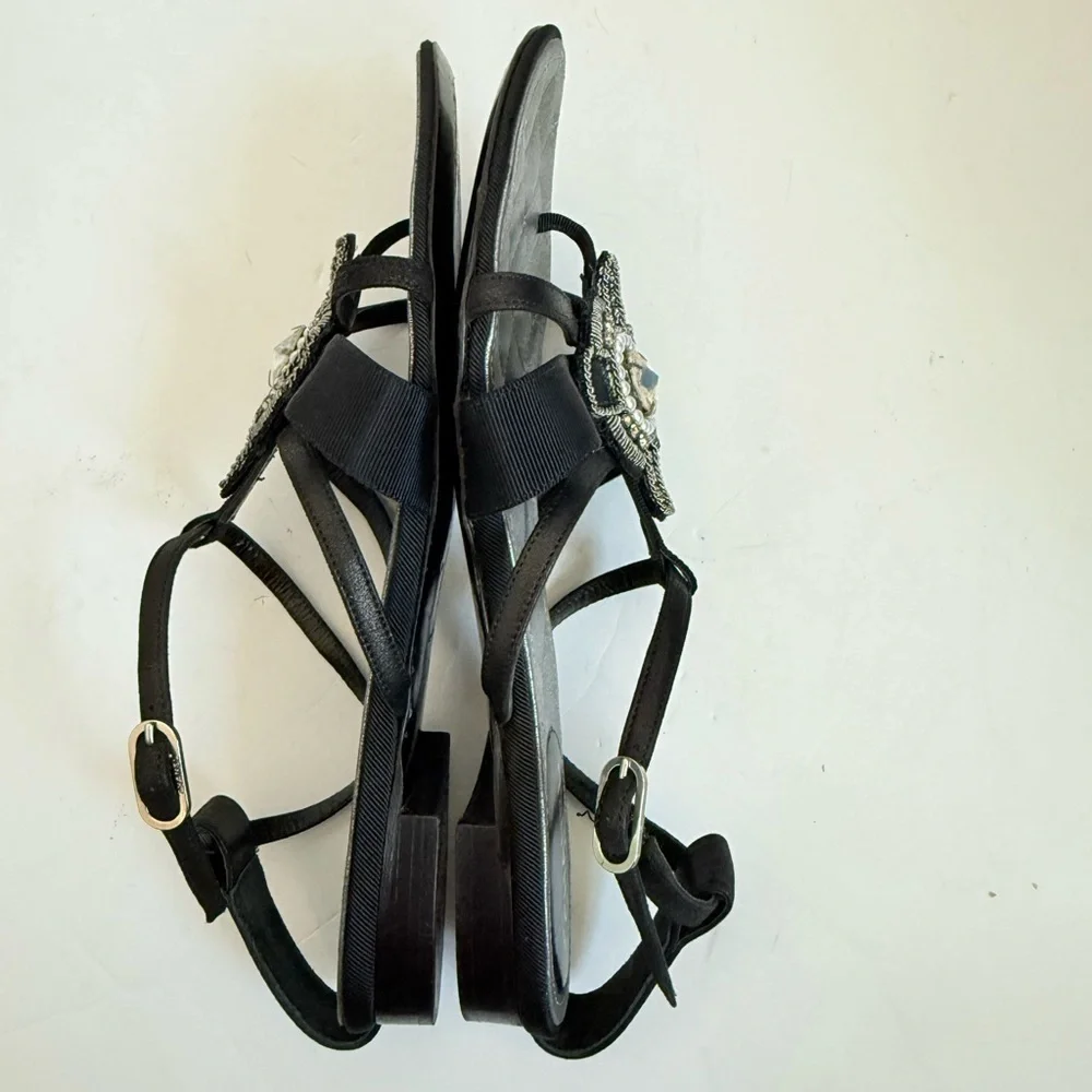 CHANEL black metallic