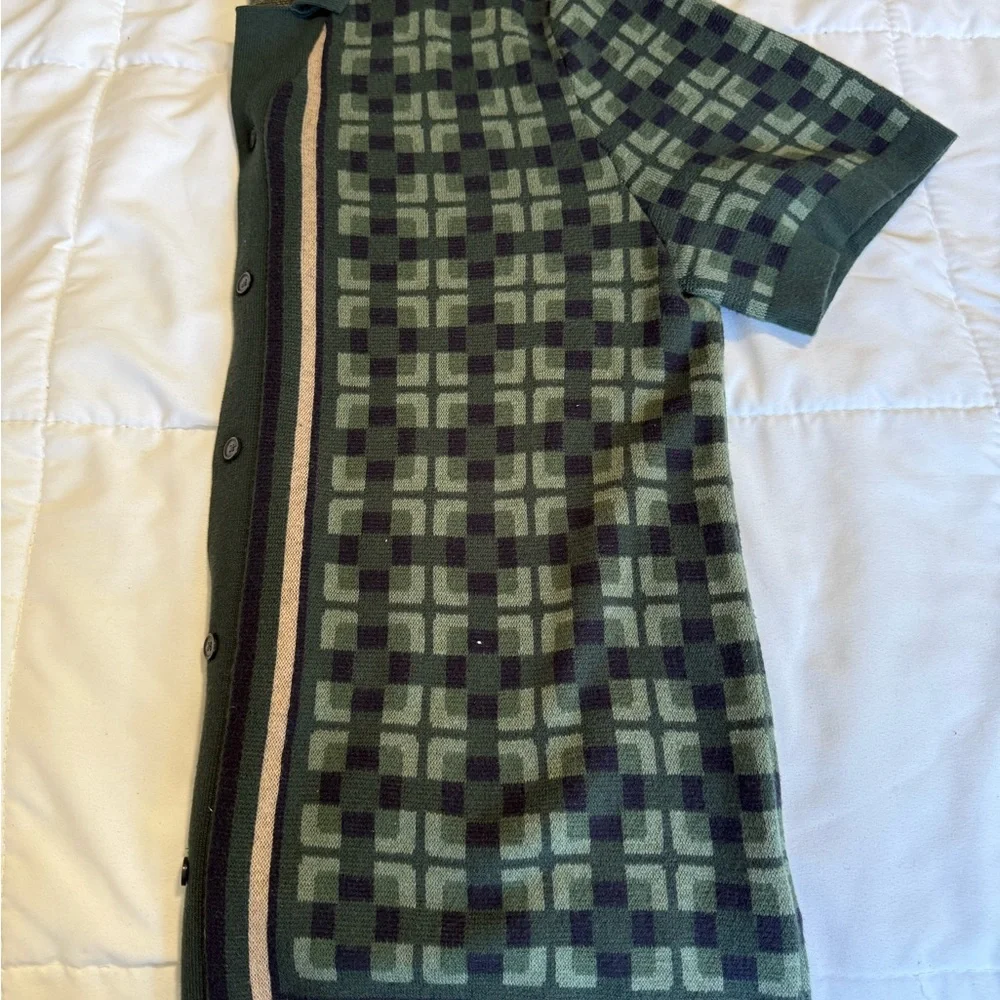 Abercrombie & Fitch check sleeve polo