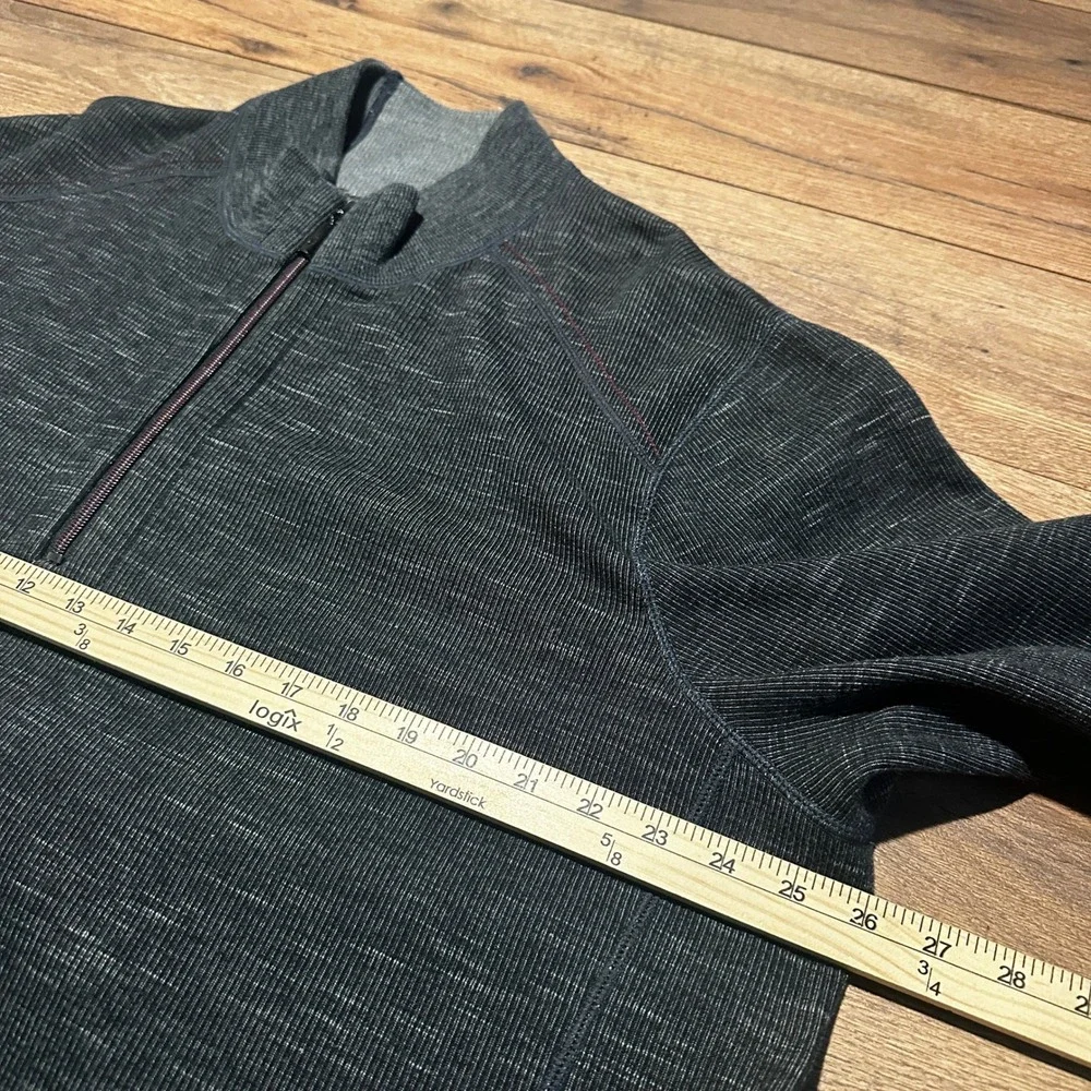 Tommy Bahama Reversible Quarter Zip Pullover Charcoal Grey Blue Mens XL