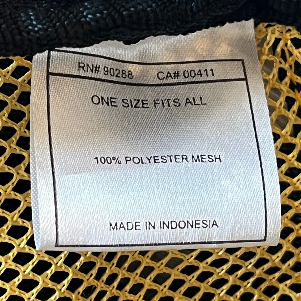 Adidas Mesh Backpack Yellow Black Vintage Sporty School Gym Bag RN90288