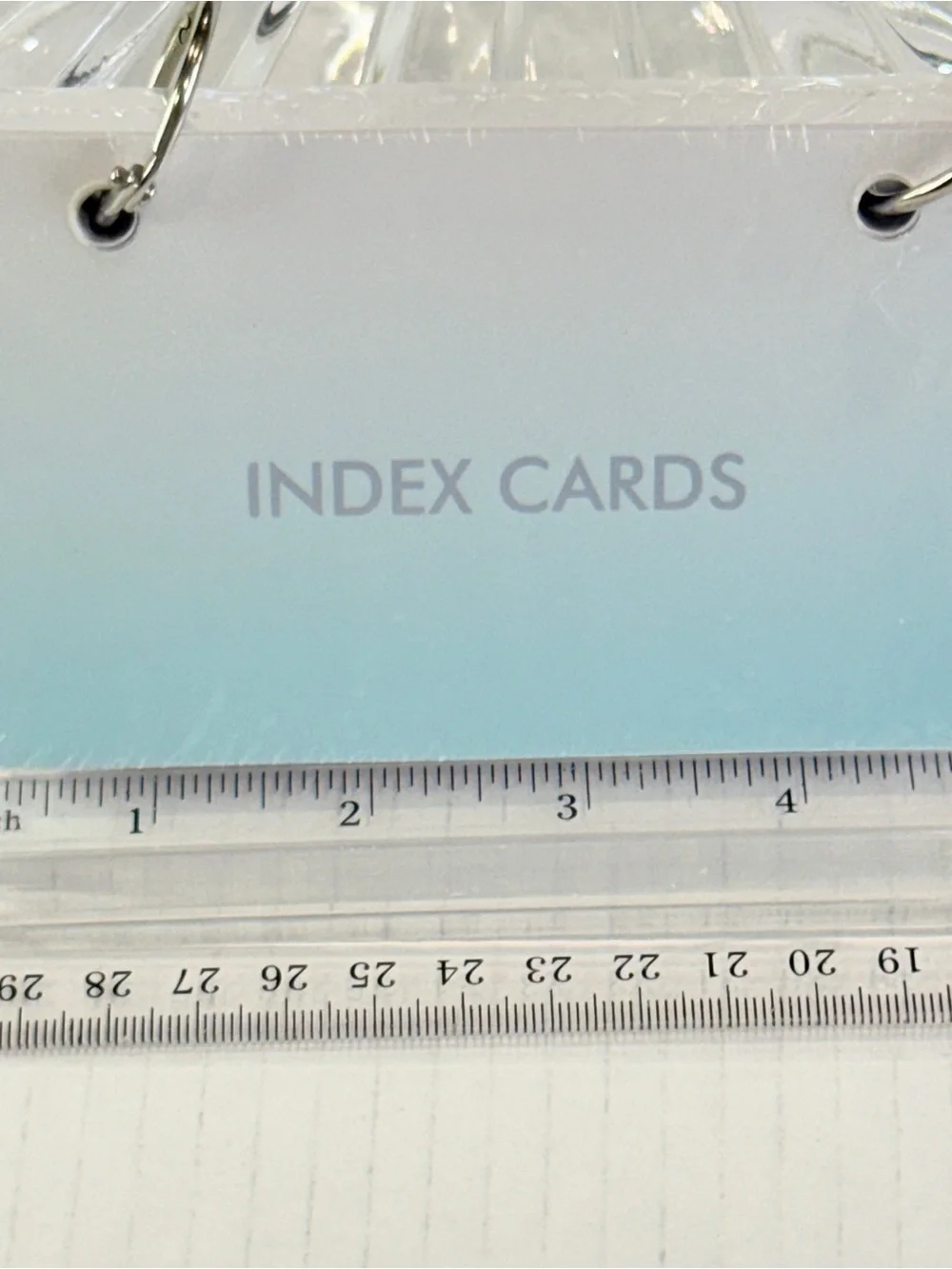🆕 Ombre 3x5 Index Cards on Rings 99 Count Pastel Blue Pink White Flash Cards