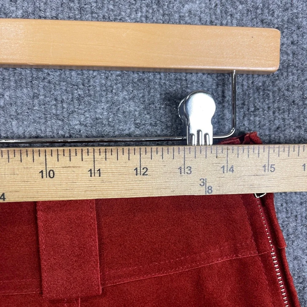 Free People Mini Skirt Womens Size 2 Suede 100% Cow Leather Boho Side Zip