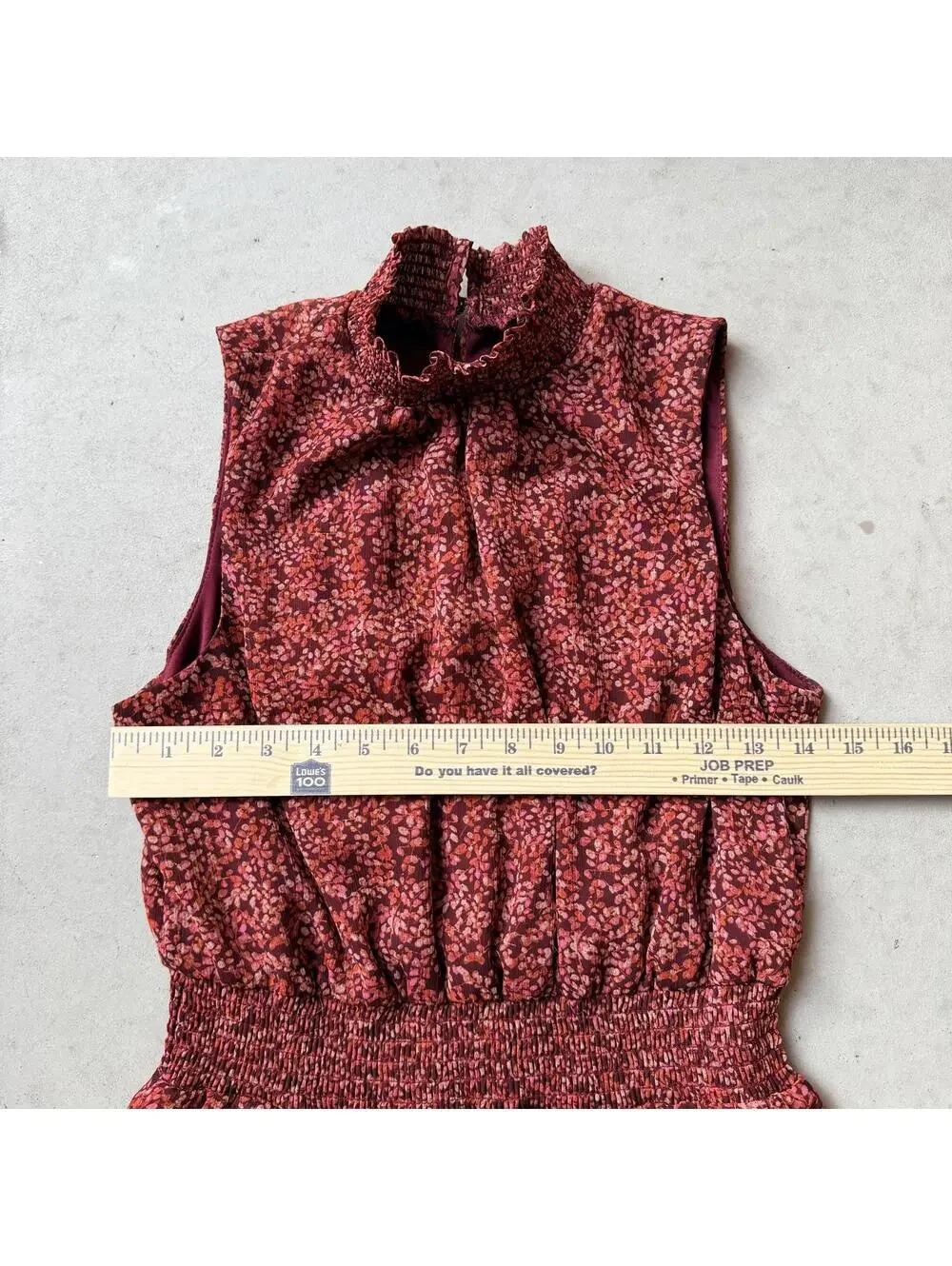 Ruffle Mini Dress Sleeveless Tiered by 1.STATE in Red Burgundy Summer y2K