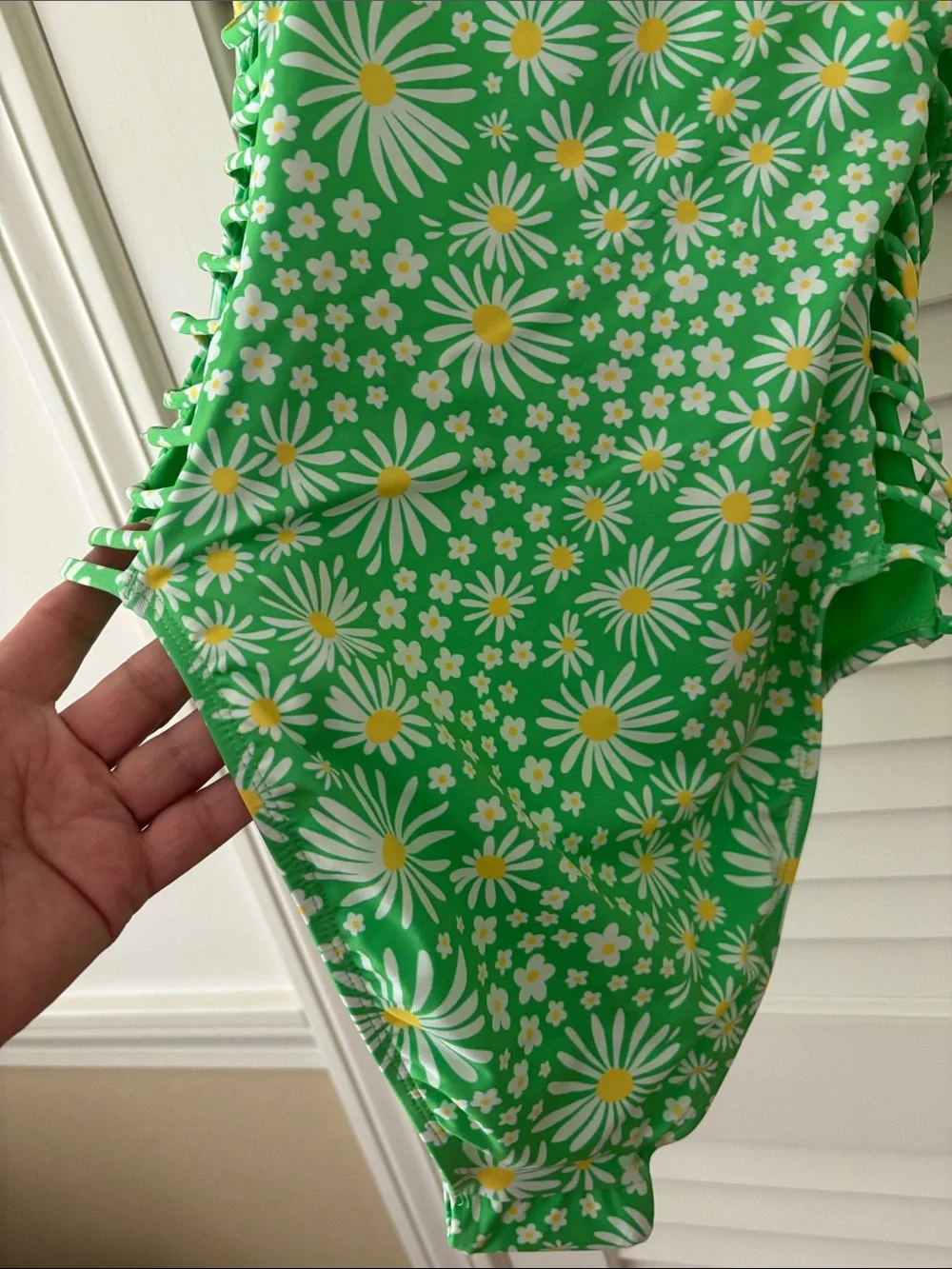Hurley Green Daisy-Print One-Piece Swimsuit