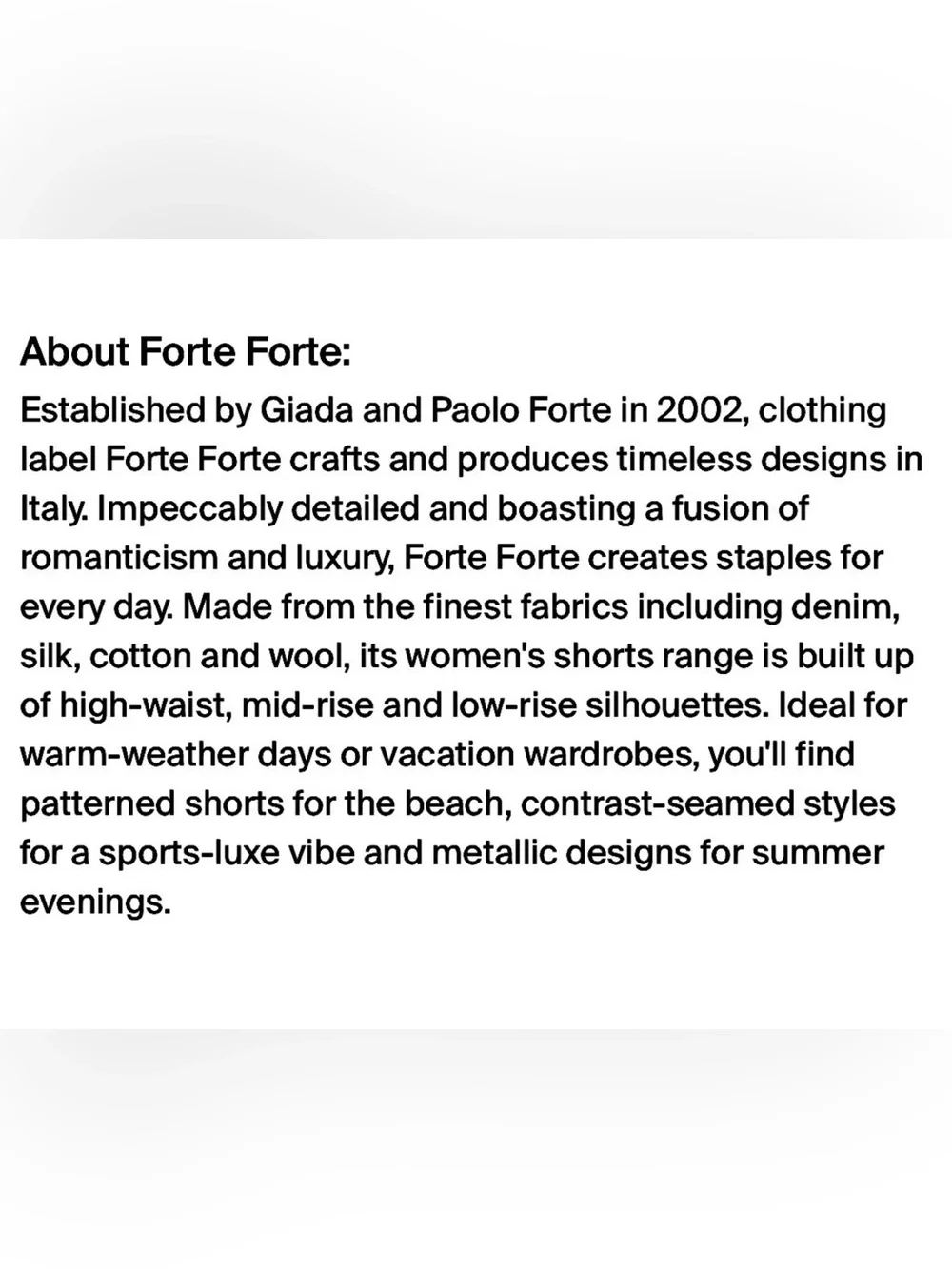 Forte Forte forte luxury
