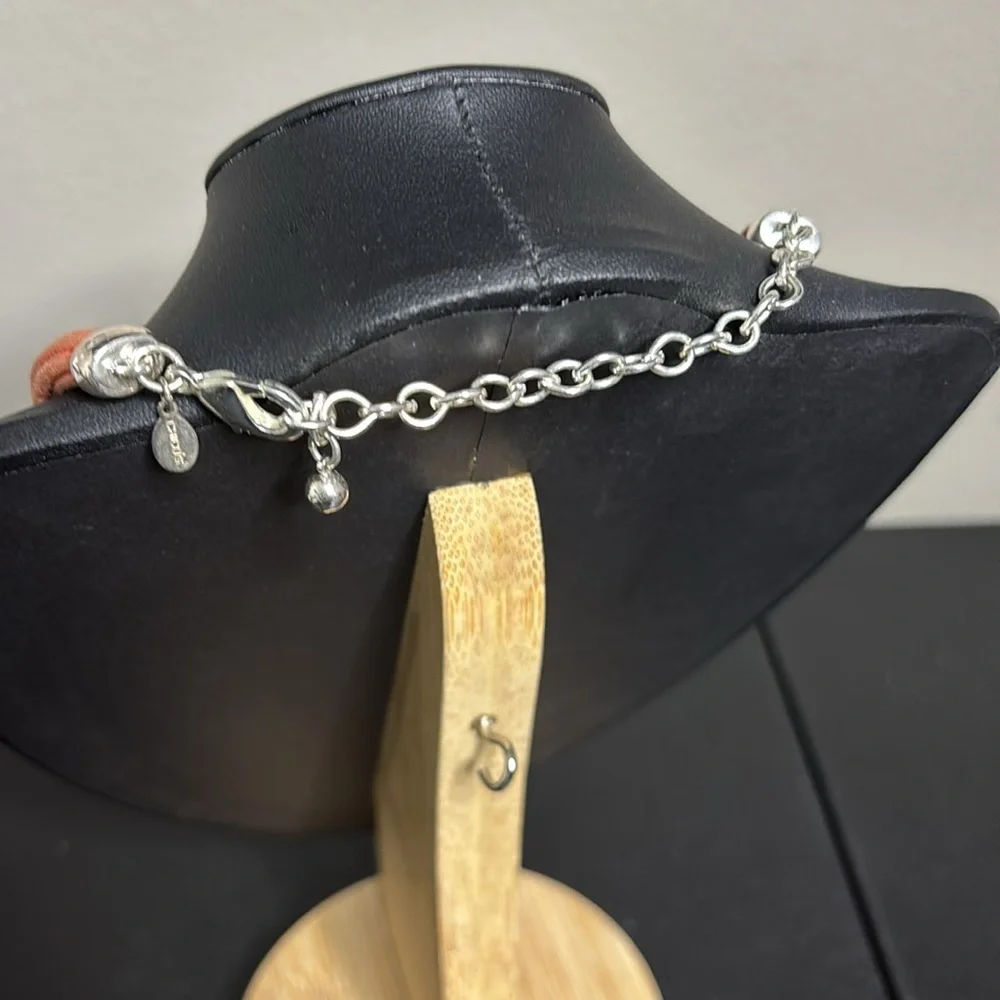 Chico’s Orange and Silver Tone Necklace