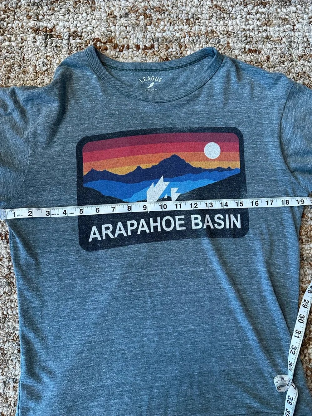 League Long Sleeve Arapahoe Basin Graphic Shirt with Sunset Print