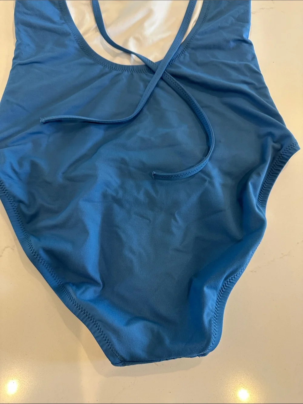 Lands End Blue One Piece Swimsuit Size 4 Tall