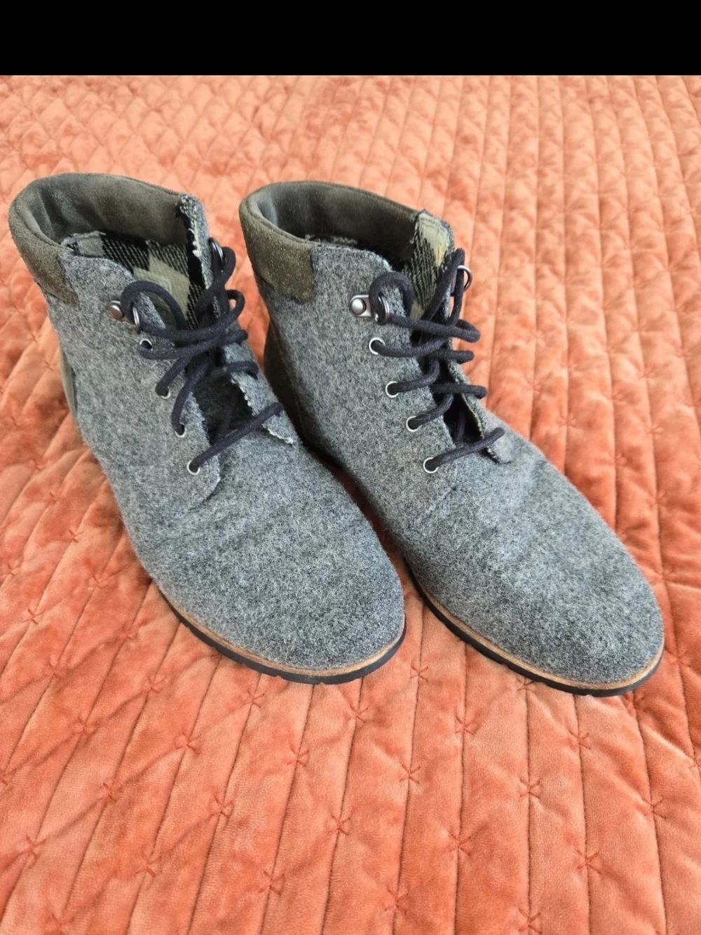 Woolrich Gray Wool Chukka Beebe Mens 9 Boots Xlnt.cond. Classic Style