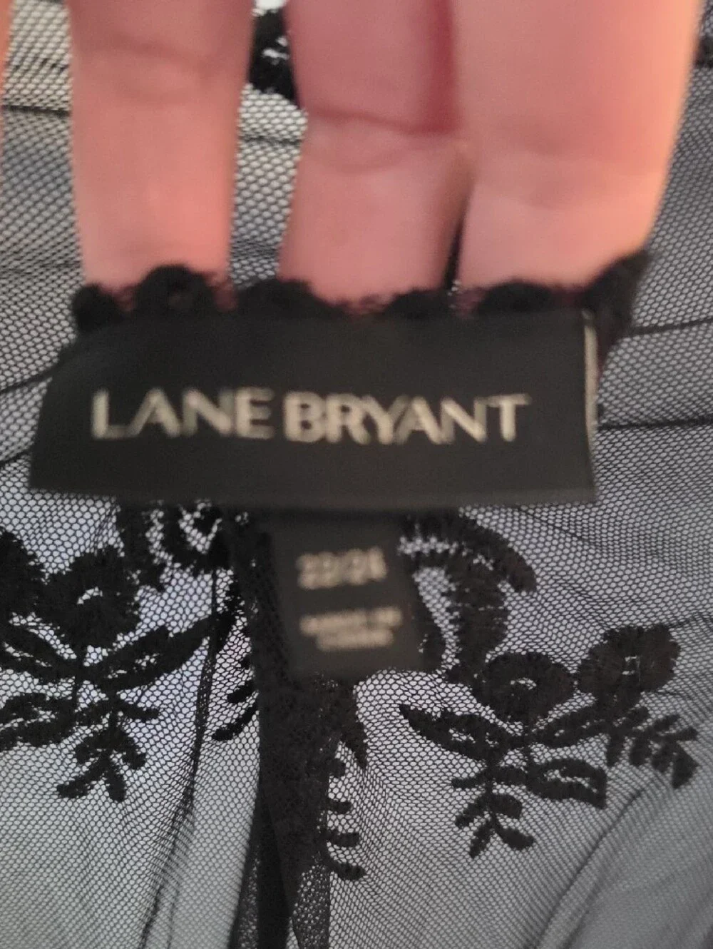 Lane Bryant sheer lace