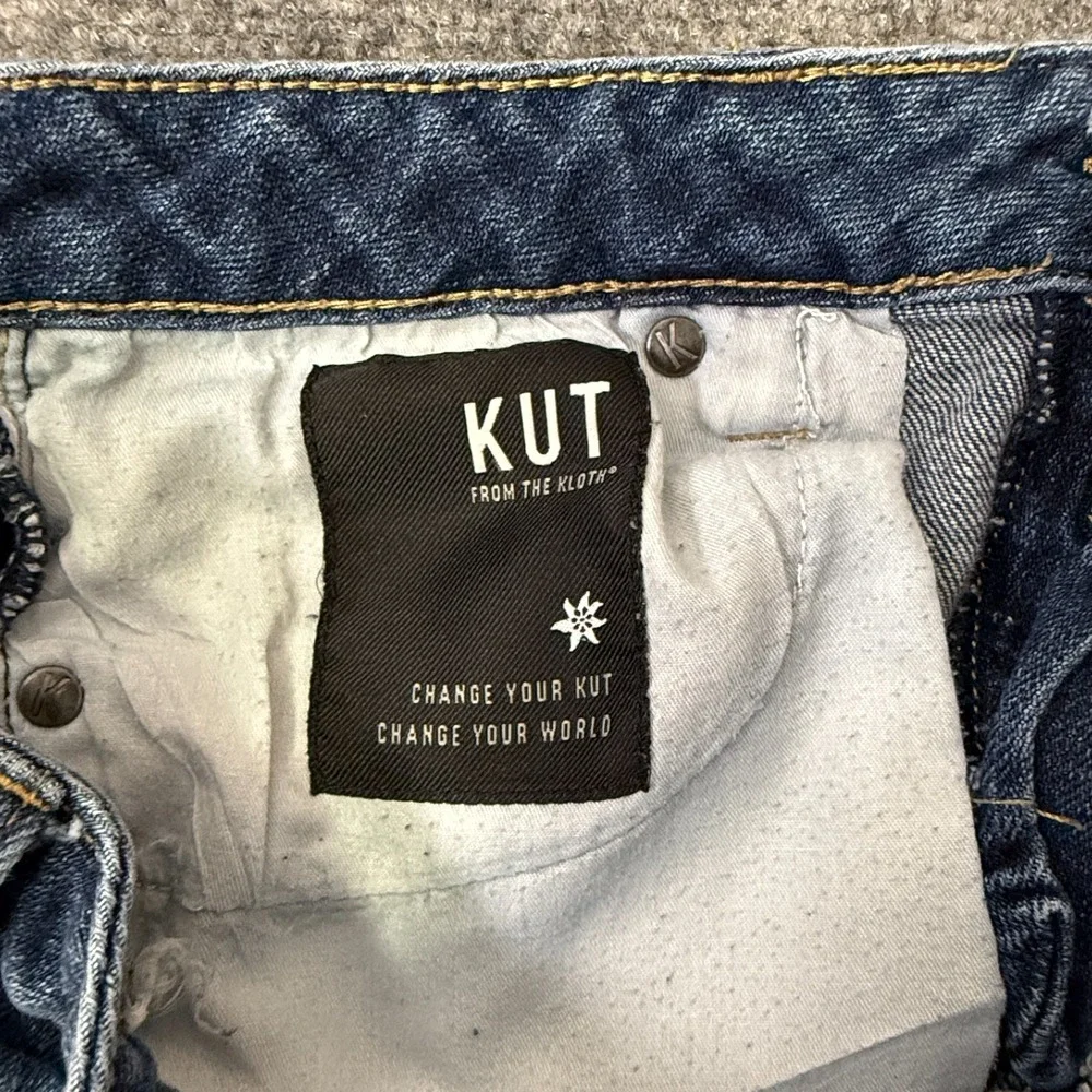 KUT From The Kloth Reese Ankle Straight Jean Womens 10 (30 Waist)‎ Distressed