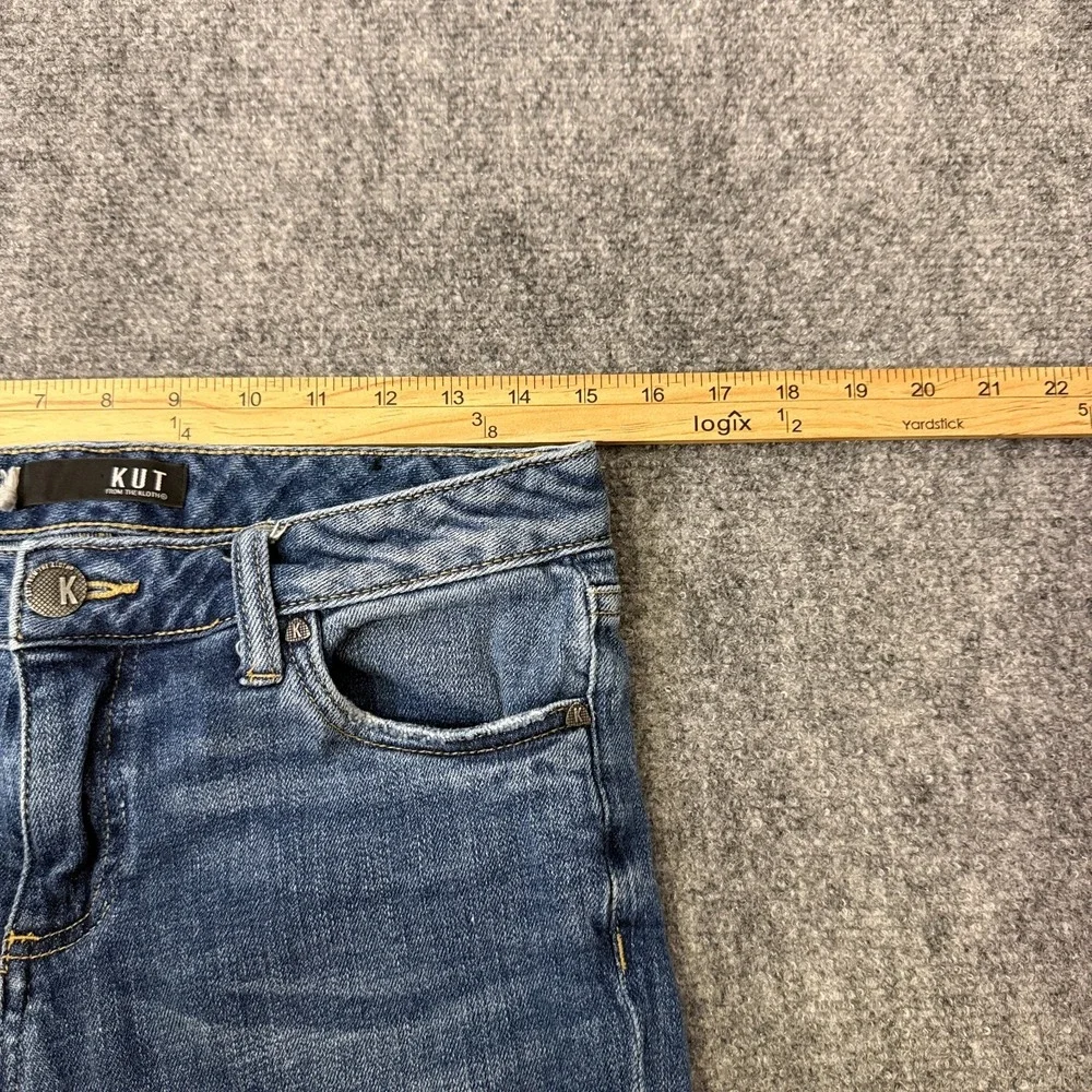KUT From The Kloth Reese Ankle Straight Jean Womens 10 (30 Waist)‎ Distressed