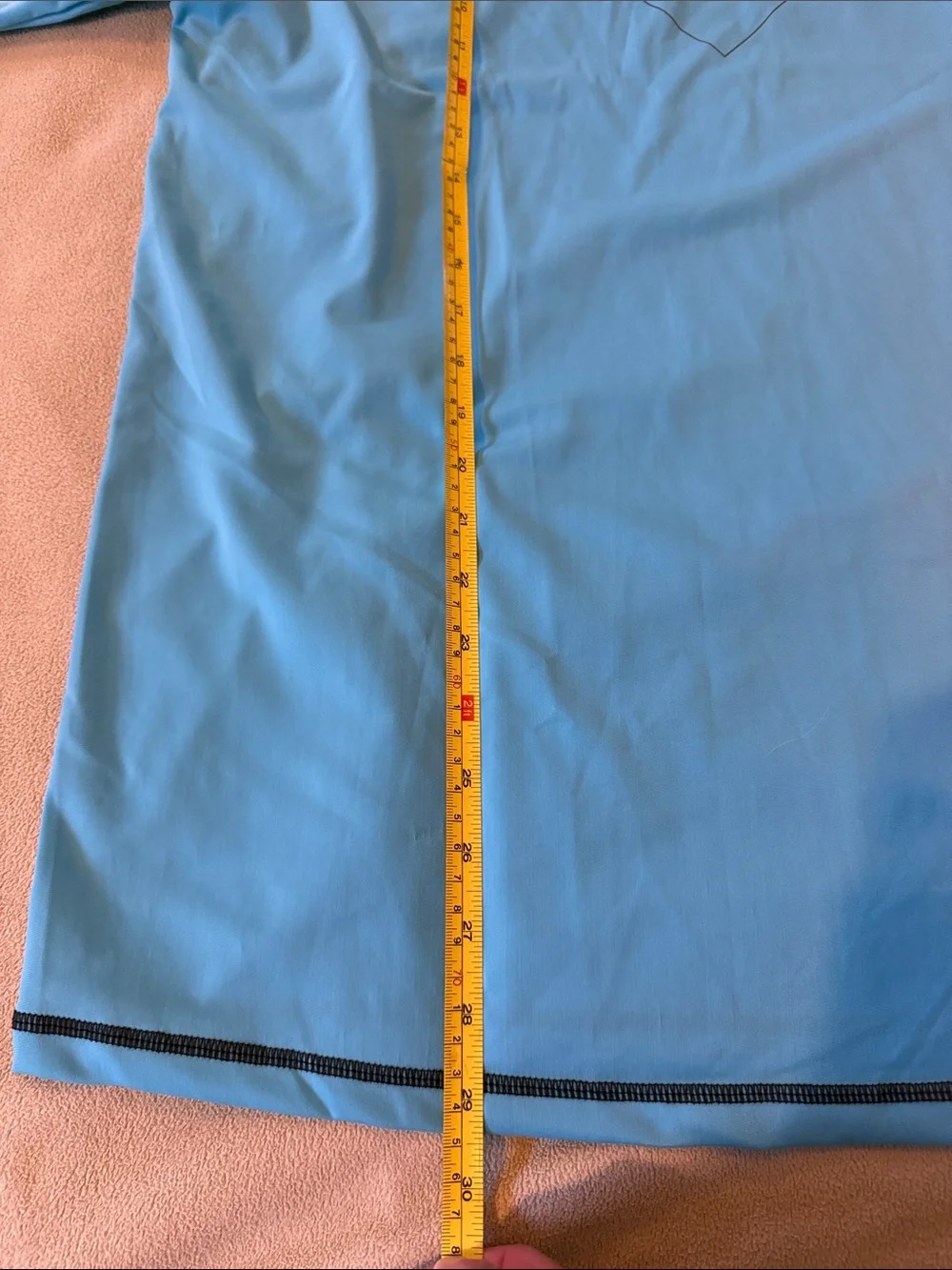 Kanu Surf Light Blue Rash Guard with Black Trim