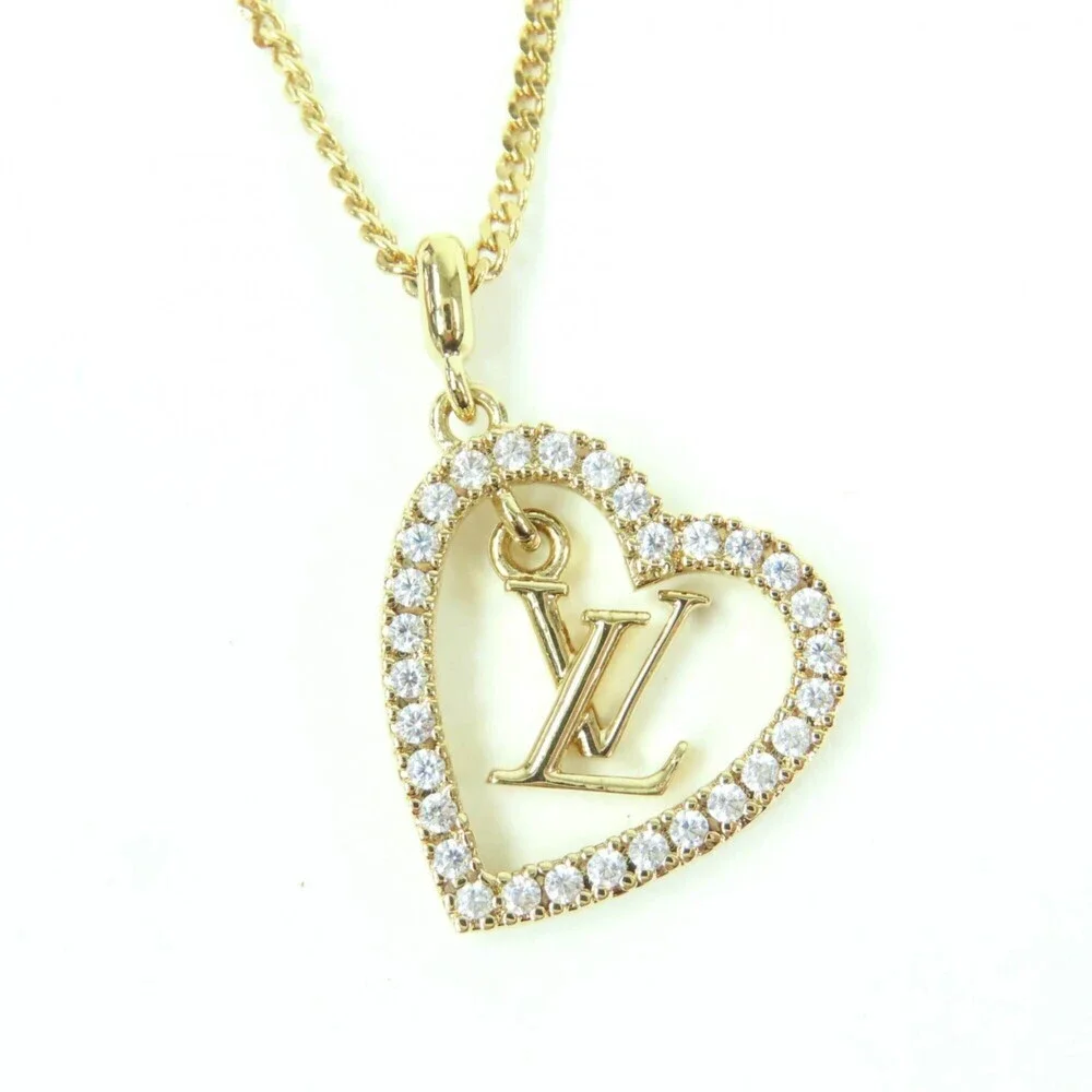 LOUIS VUITTON Gold Heart Necklace