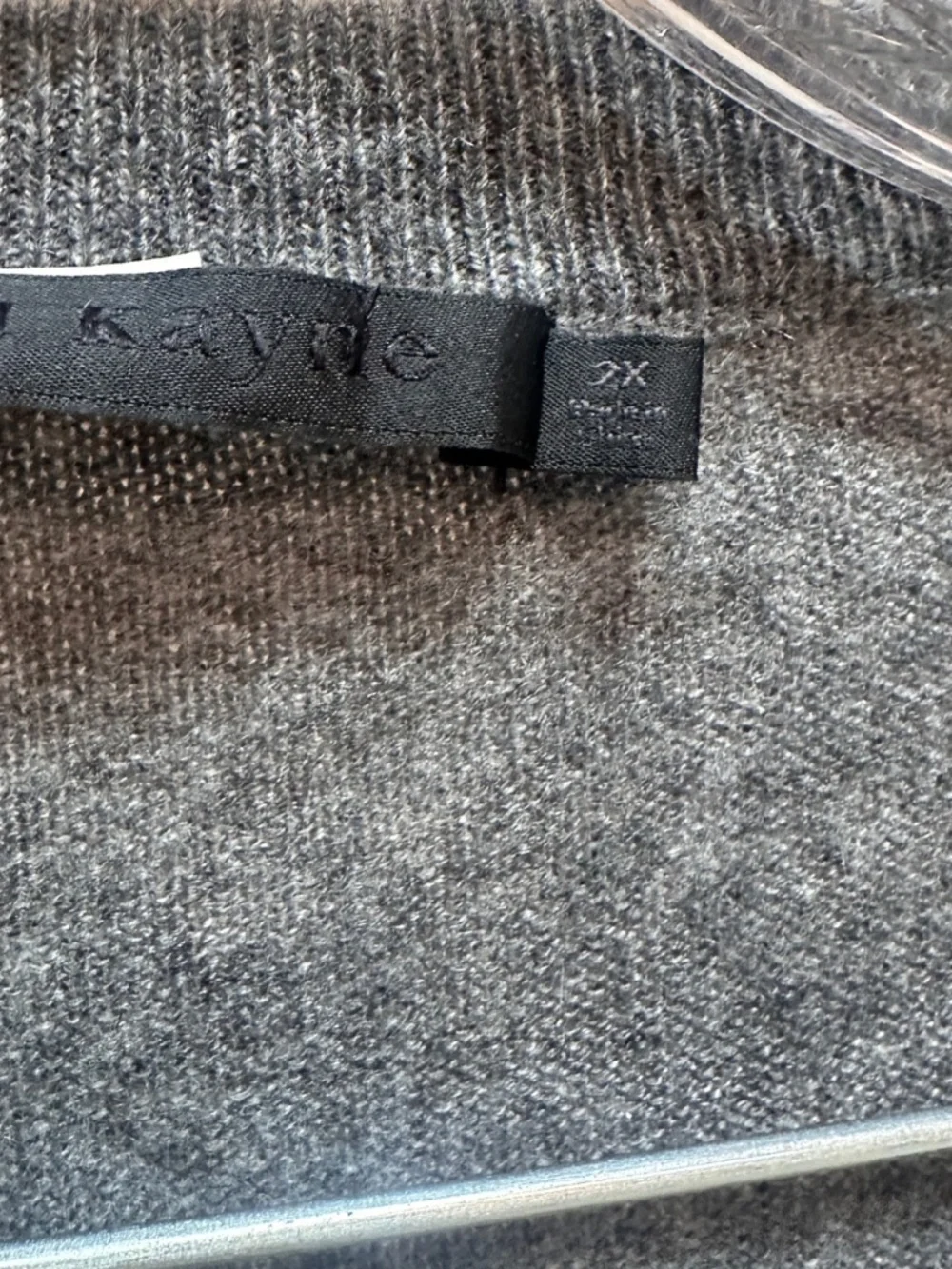 Jenni Kayne Dark Gray 100% Cashmere Sweater - Women's 2X