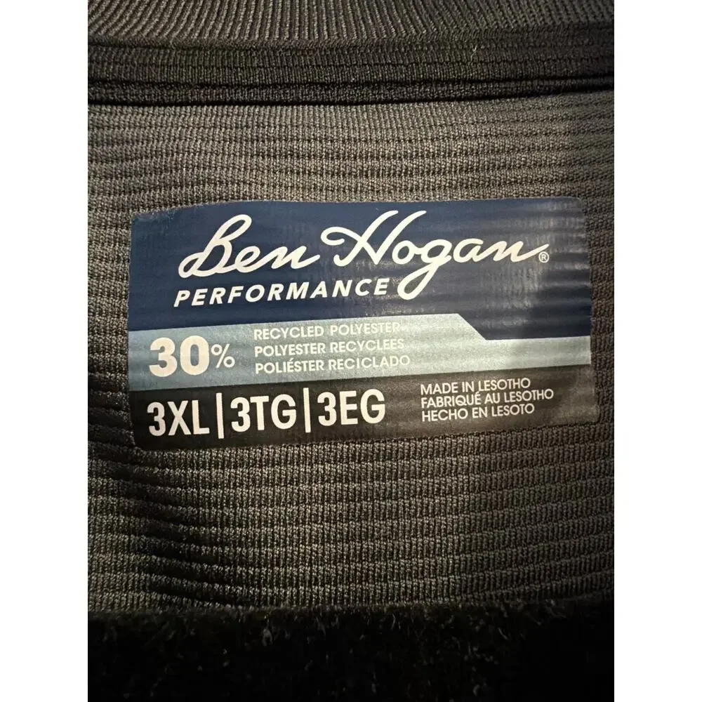 Ben Hogan Performance Men's Gray Short Sleeve Polo Shirt Size 3XL