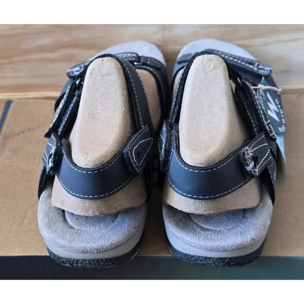 JBU Stephie Vegan Wide Width Navy Blue Sport Sandals B6STE73W Womens 7.5W