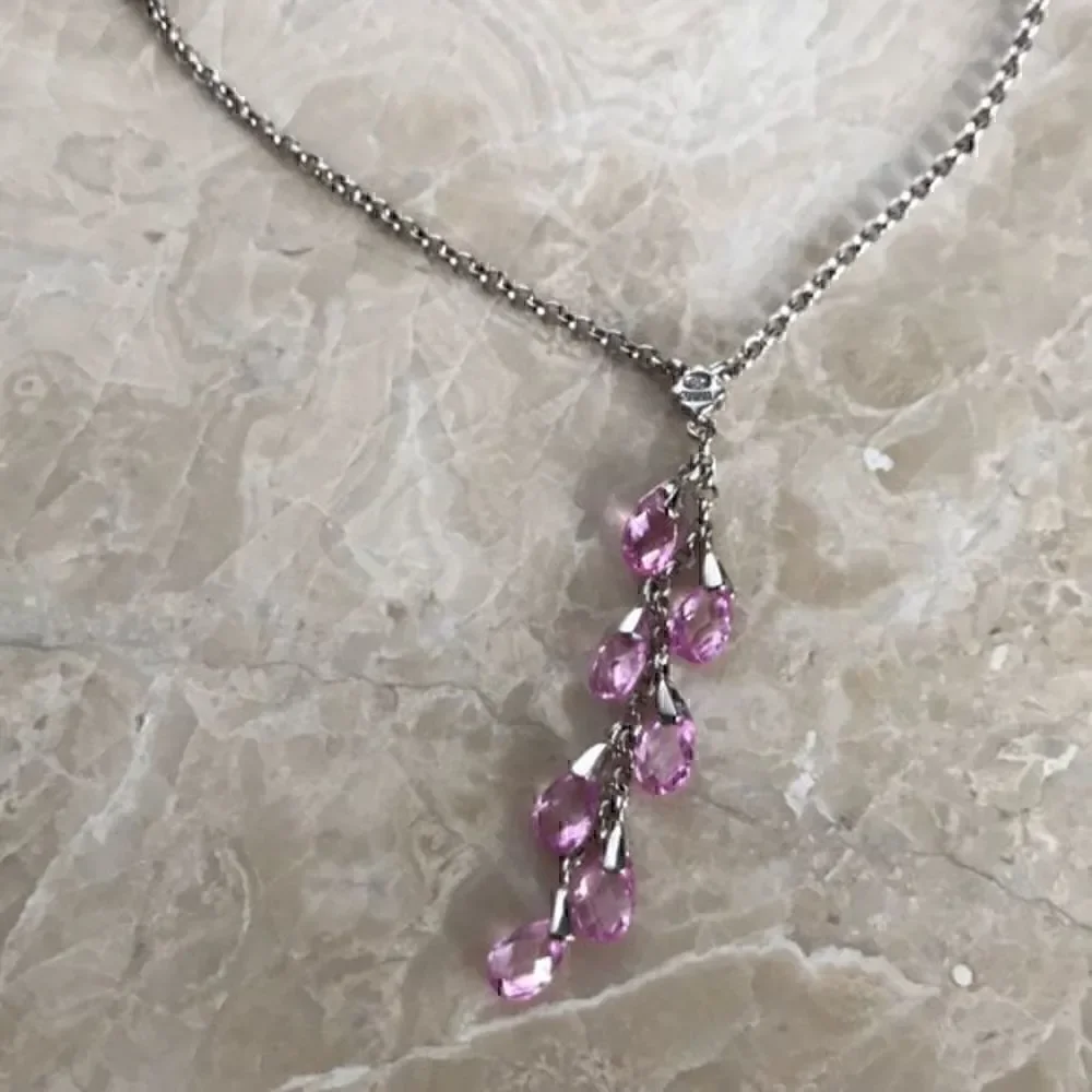 DON LUCAS necklace‎ 925 silver Swarovski Cristals​​​​​​​​​