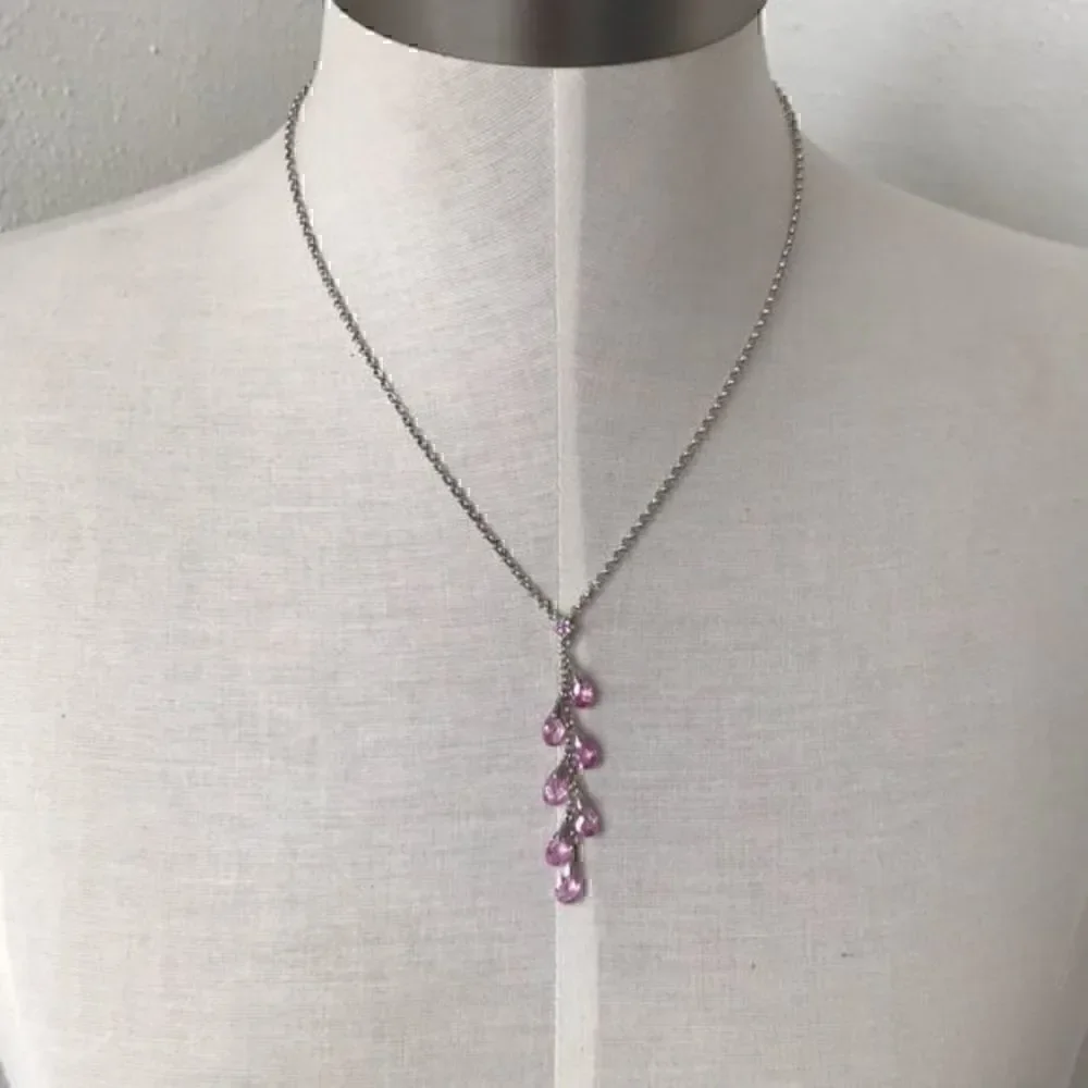 DON LUCAS necklace‎ 925 silver Swarovski Cristals​​​​​​​​​