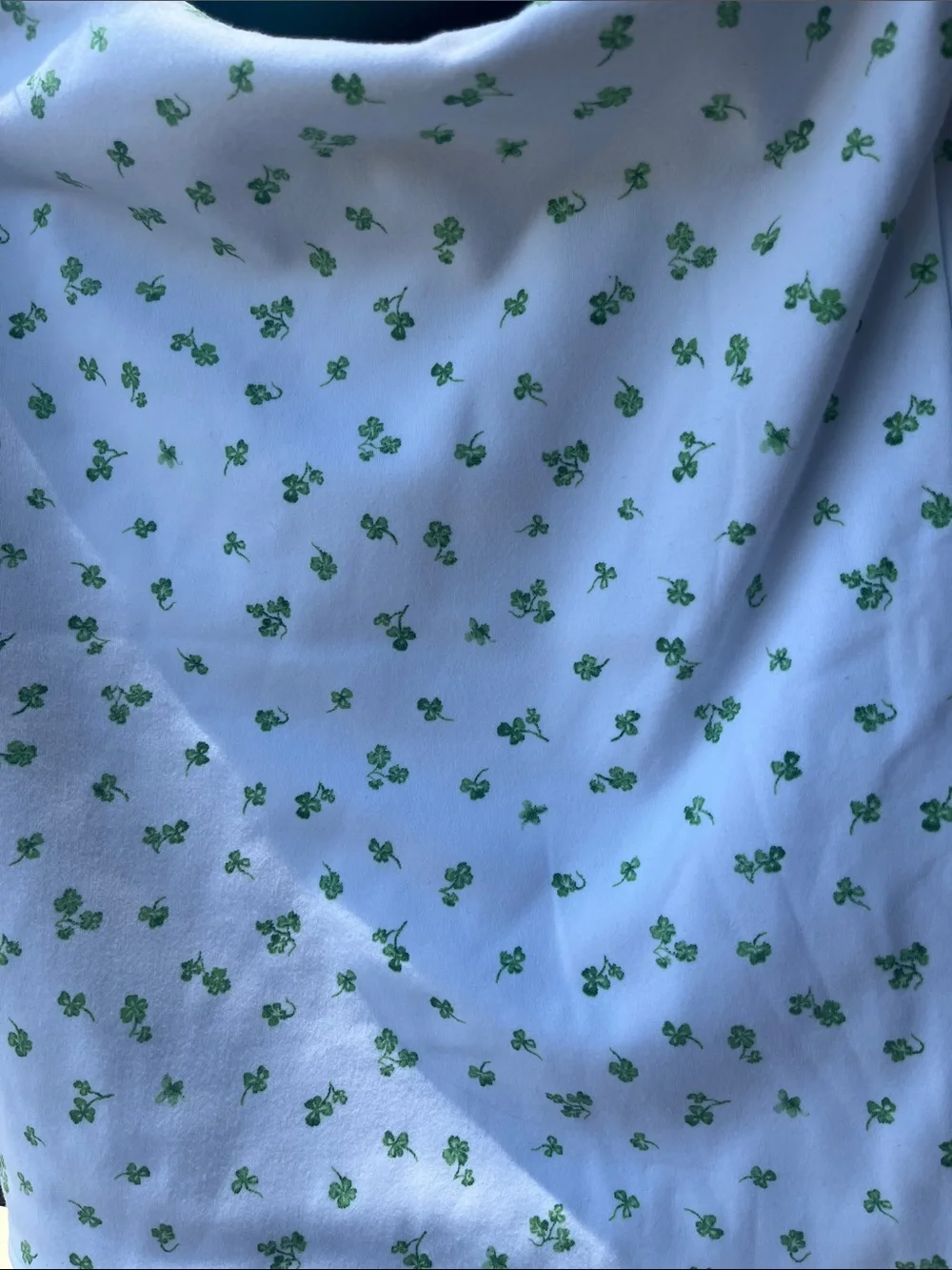 wild fable White Mini Skirt with Green Clover Pattern