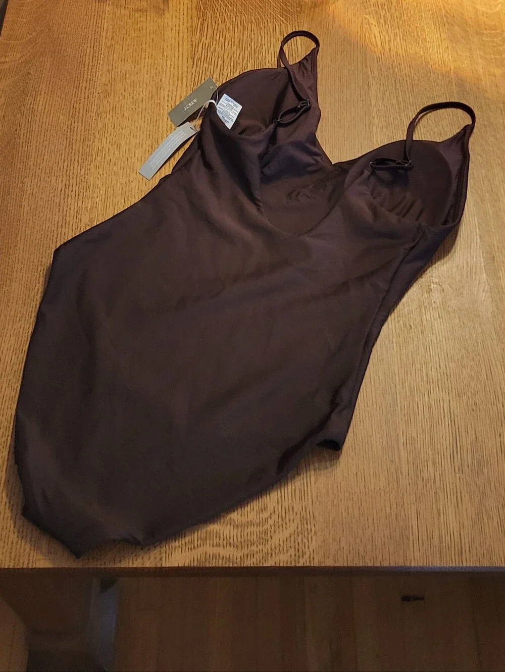 J. Crew Lana One-piece Classic Sculpt swimsuit - Inky Espresso