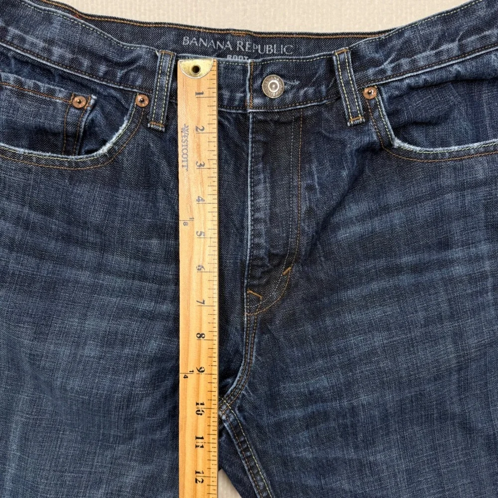 Banana Republic Y2K Bootcut Jeans Dark Wash Normcore Americana Western Men 34x32