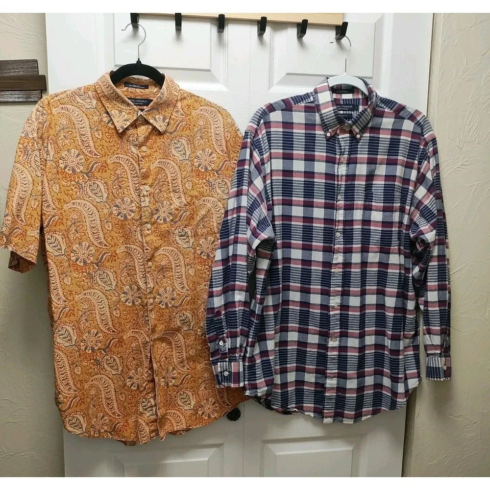 Daniel Cremieux Collection Men's Large Floral/Paisley And Striped Long Sleeve