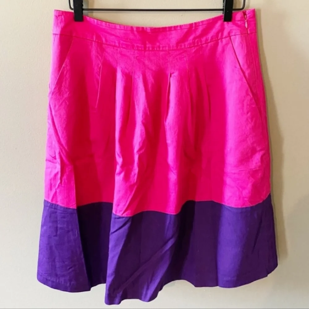 Pink Skirt with Purple Hem