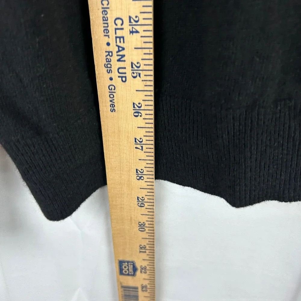 JOS A BANK RESERVE Mens‎ Large Black Italian Yarn 1/4 Zip Sweater Wool Cashmere