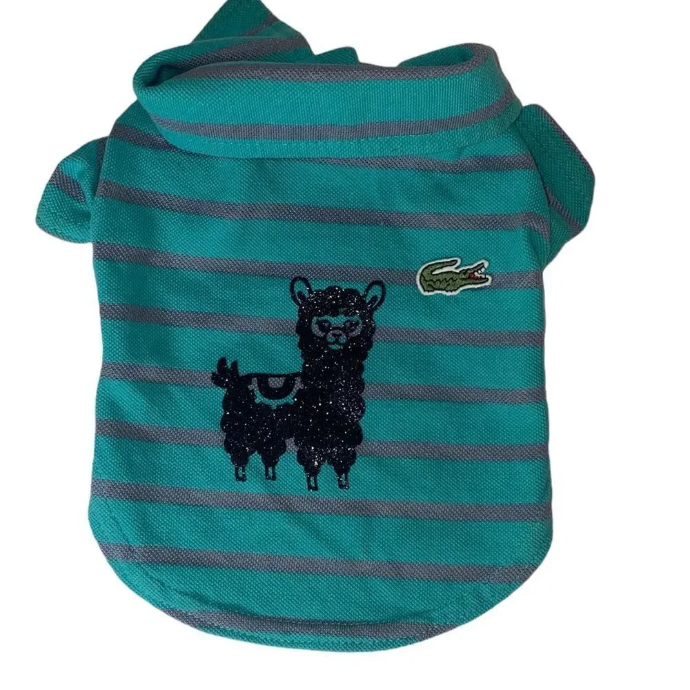 Preppy Striped Alligator Polo Shirt