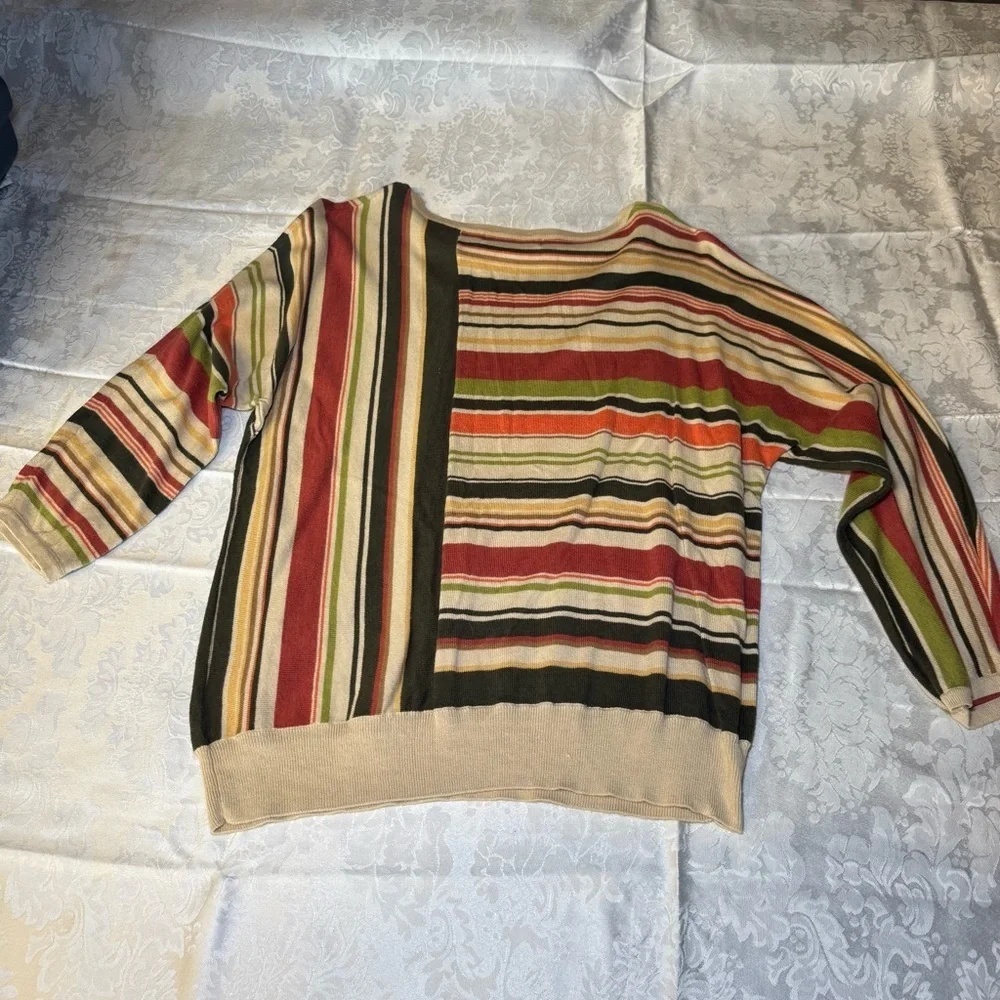 Alfred Dunner Vibrant Striped Sweater