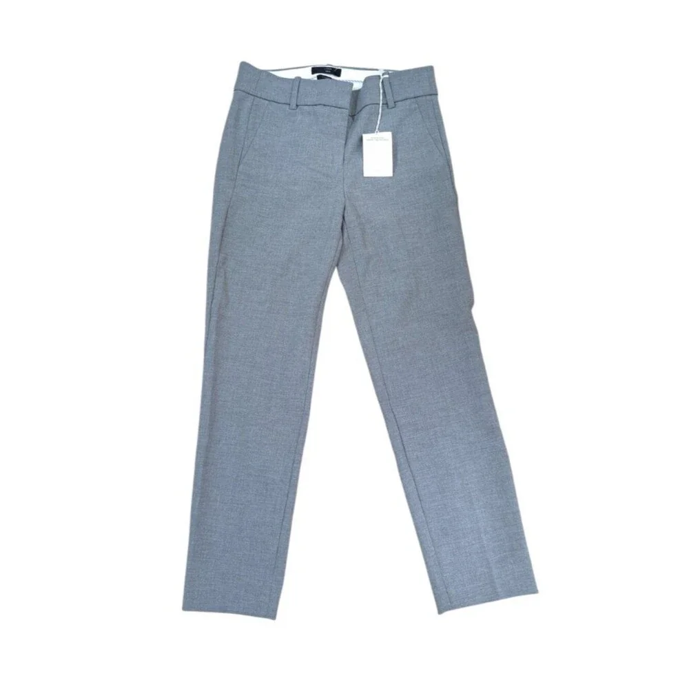 J Crew 365 Woman's Cameron Trouser Pants Grey Slim Classic Work Office Sz 4