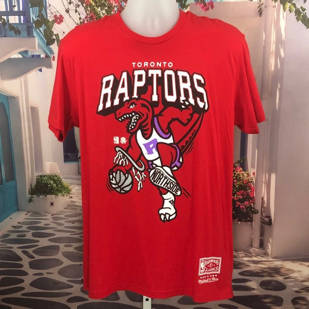 Mitchell and Ness Toronto Raptors Red Graphic T-Shirt