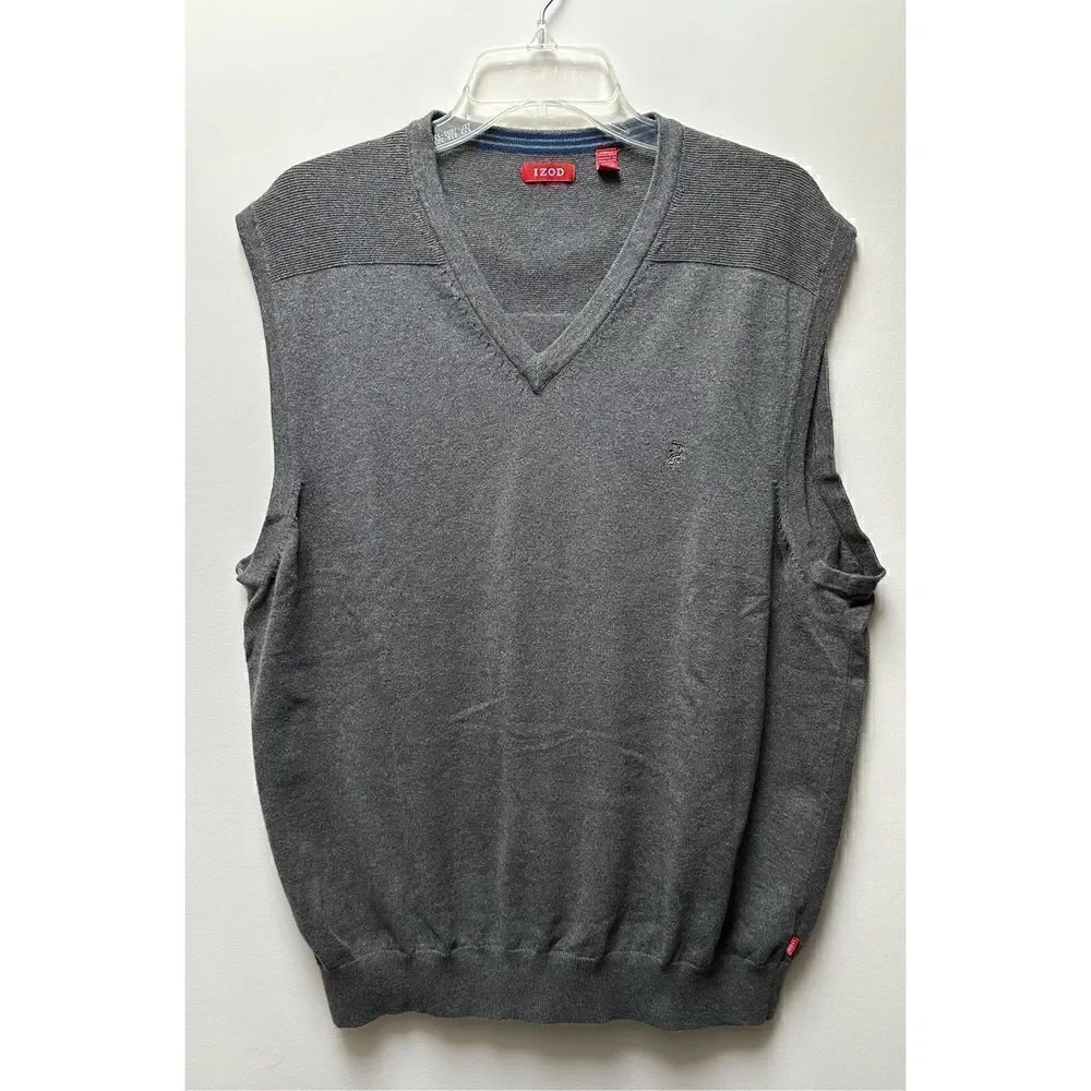 Izod men’s gray sweater vest size XL TG. #28-0730