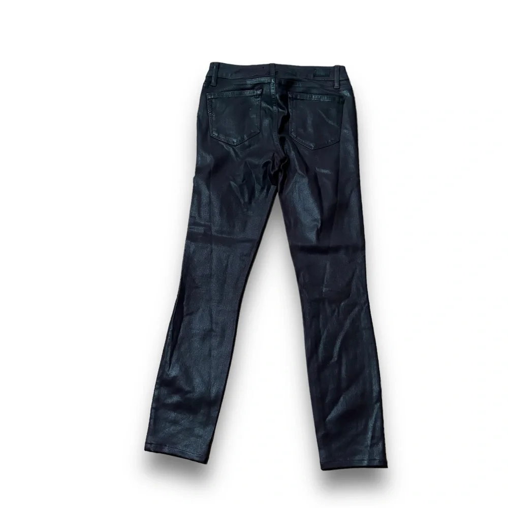 Paige Women's‎ Verdugo Ultra Skinny Burgundy Faux Leather Pants Size 27 x 27.5