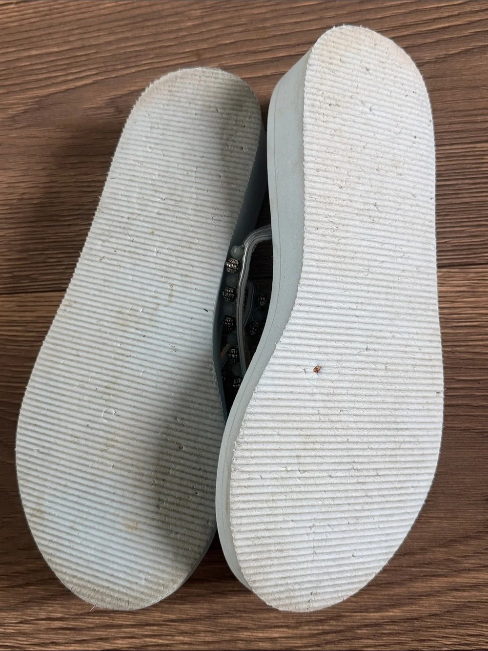 ESNY Light Blue Beaded Women's Flip Flop Sandals
