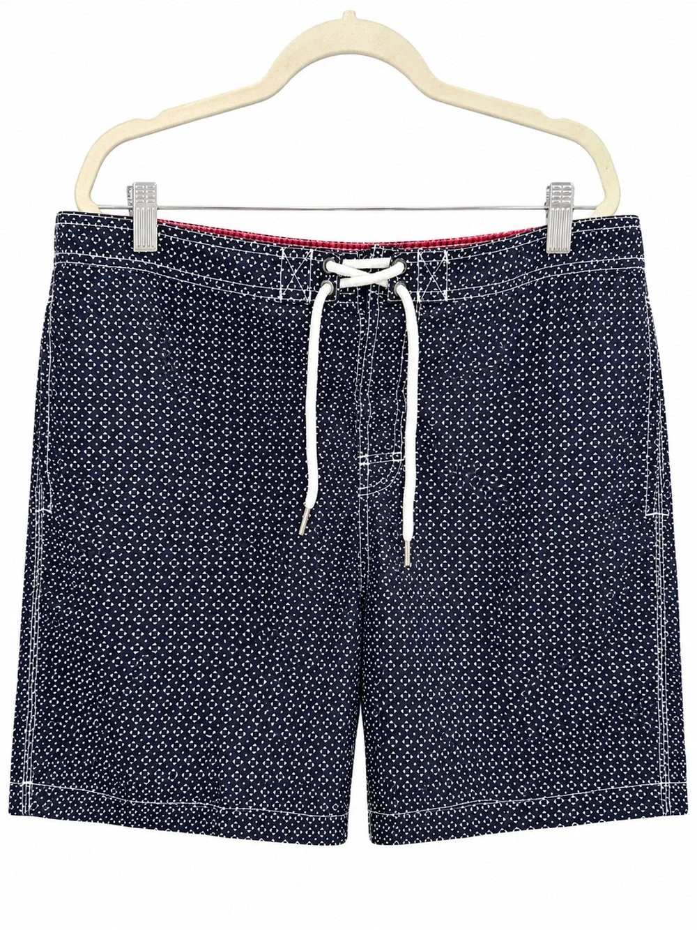 Saks Fifth Avenue Navy Micro Dot Swim Board Shorts