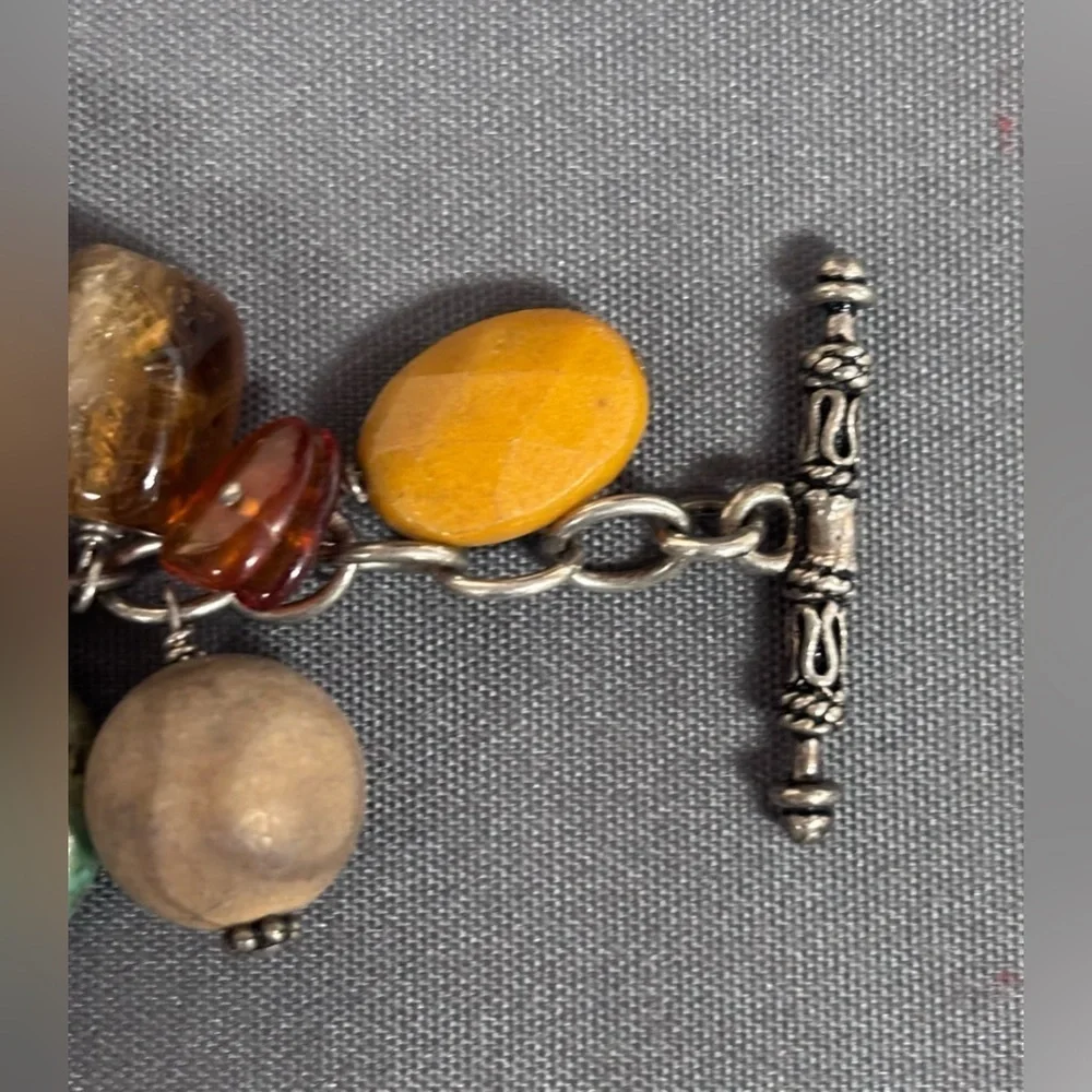 Silpada 925 Sterling Silver Gemstone Oxidized Cha Cha Bracelet B1648 RETIRED