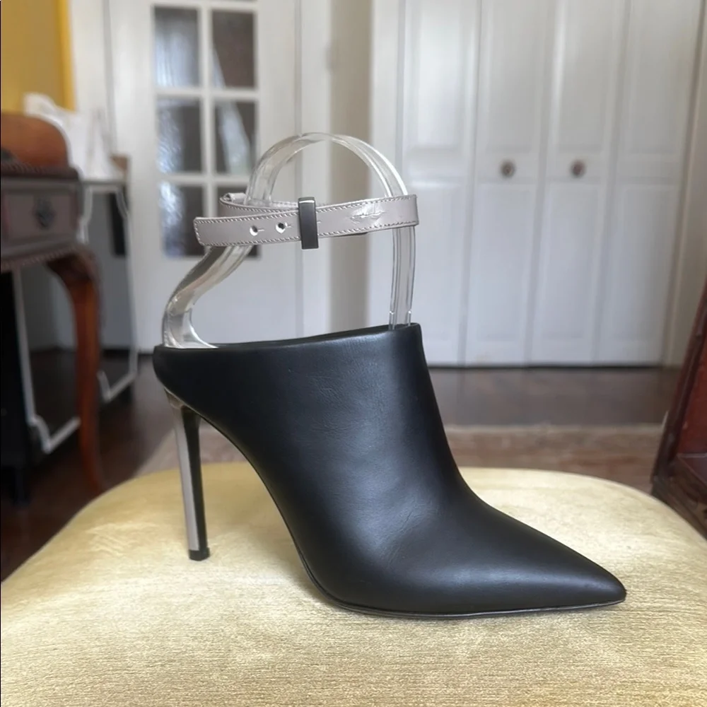 Vince black leather