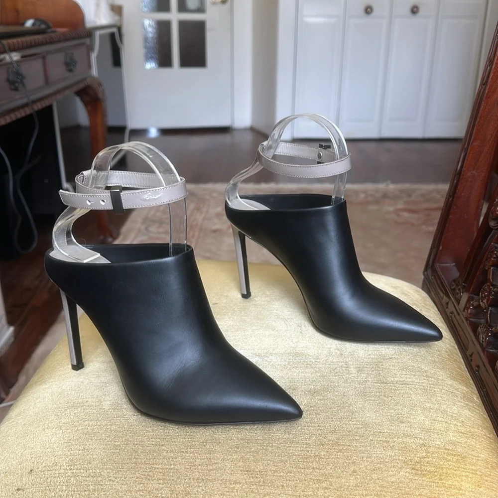 Vince black leather