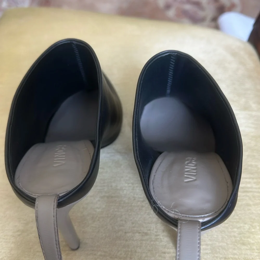 Vince black leather