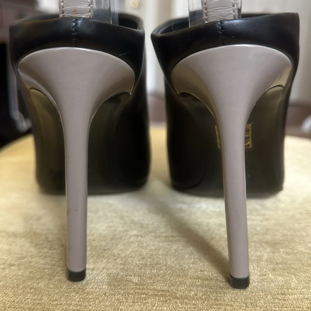 Vince black leather