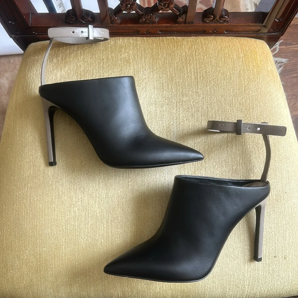 Vince black leather