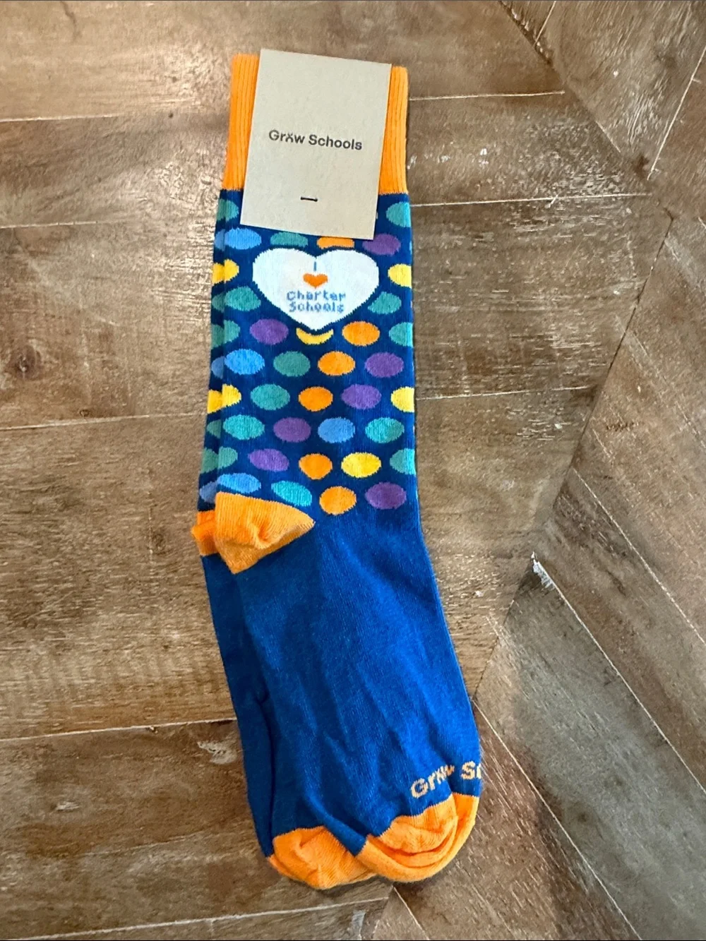 Sock Club Grow Schools ‘I <3 Charter Schools’ Crew Socks