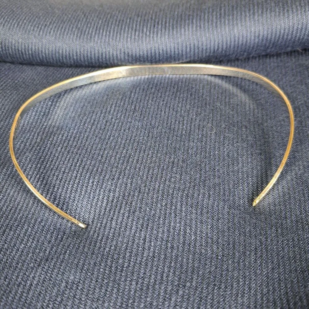 Vintage 1970’s Erik Dennung Sterling Silver Torque Collar Necklace Denmark