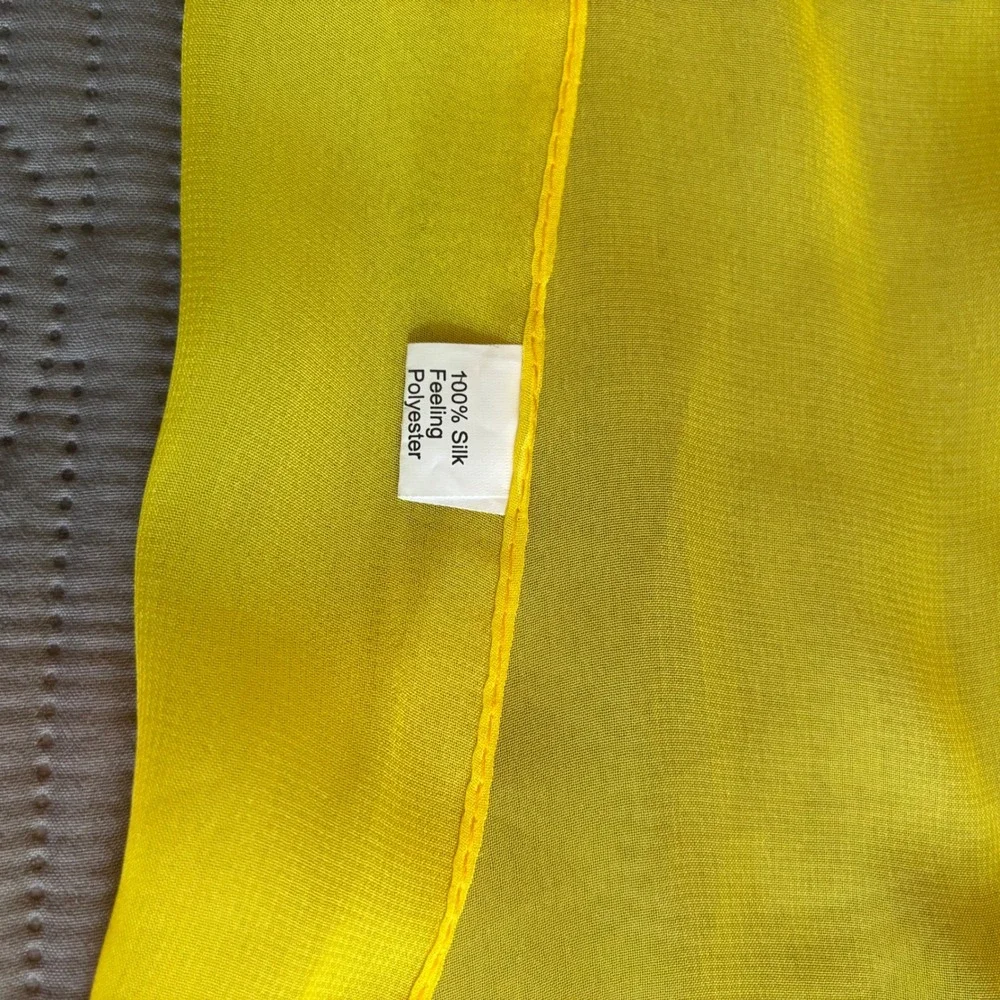 Blue & Yellow Chiffon Scarf Set Sheer Lightweight Wraps Ukraine-Inspired Colors